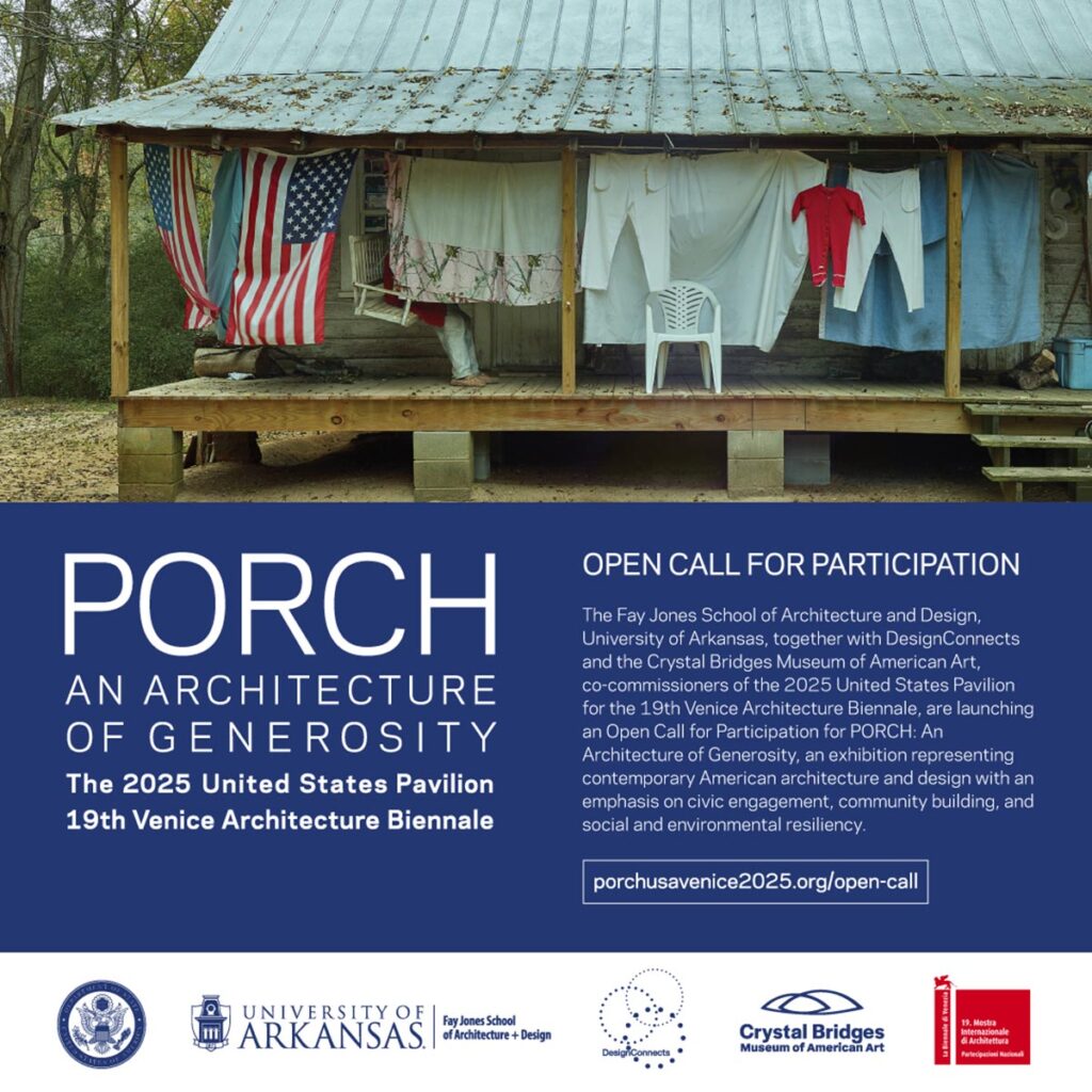 Convocatoria de presentaciones: PORCHE: Una arquitectura de generosidad - Exhibiciones en el Pabellón de EE. UU.